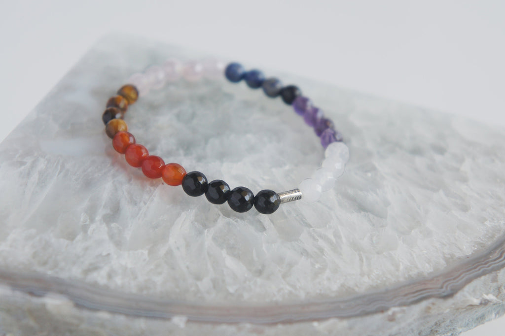 Spirit Feather Chakra Beaded Bracelet