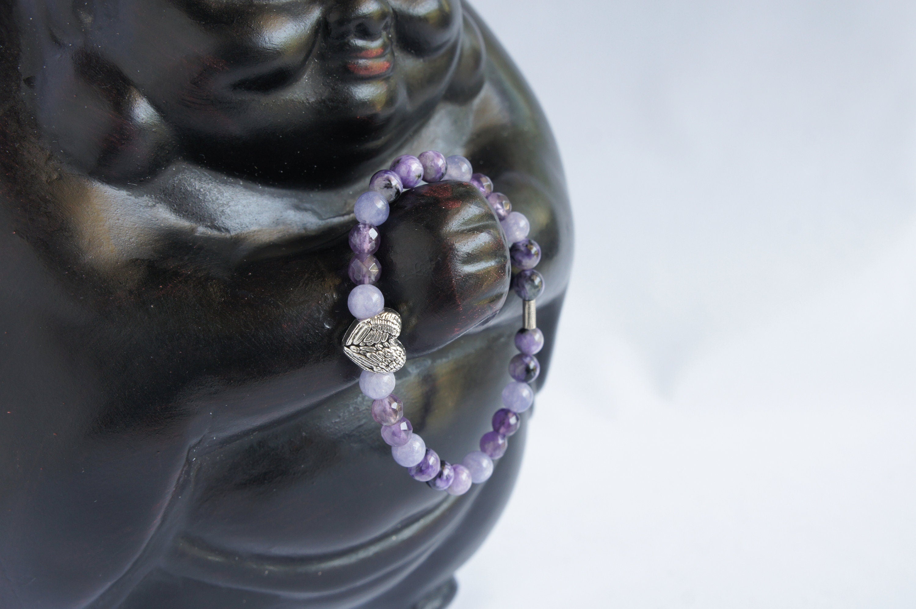 Spirit Feather Archangel Zadkiel Beaded Bracelet