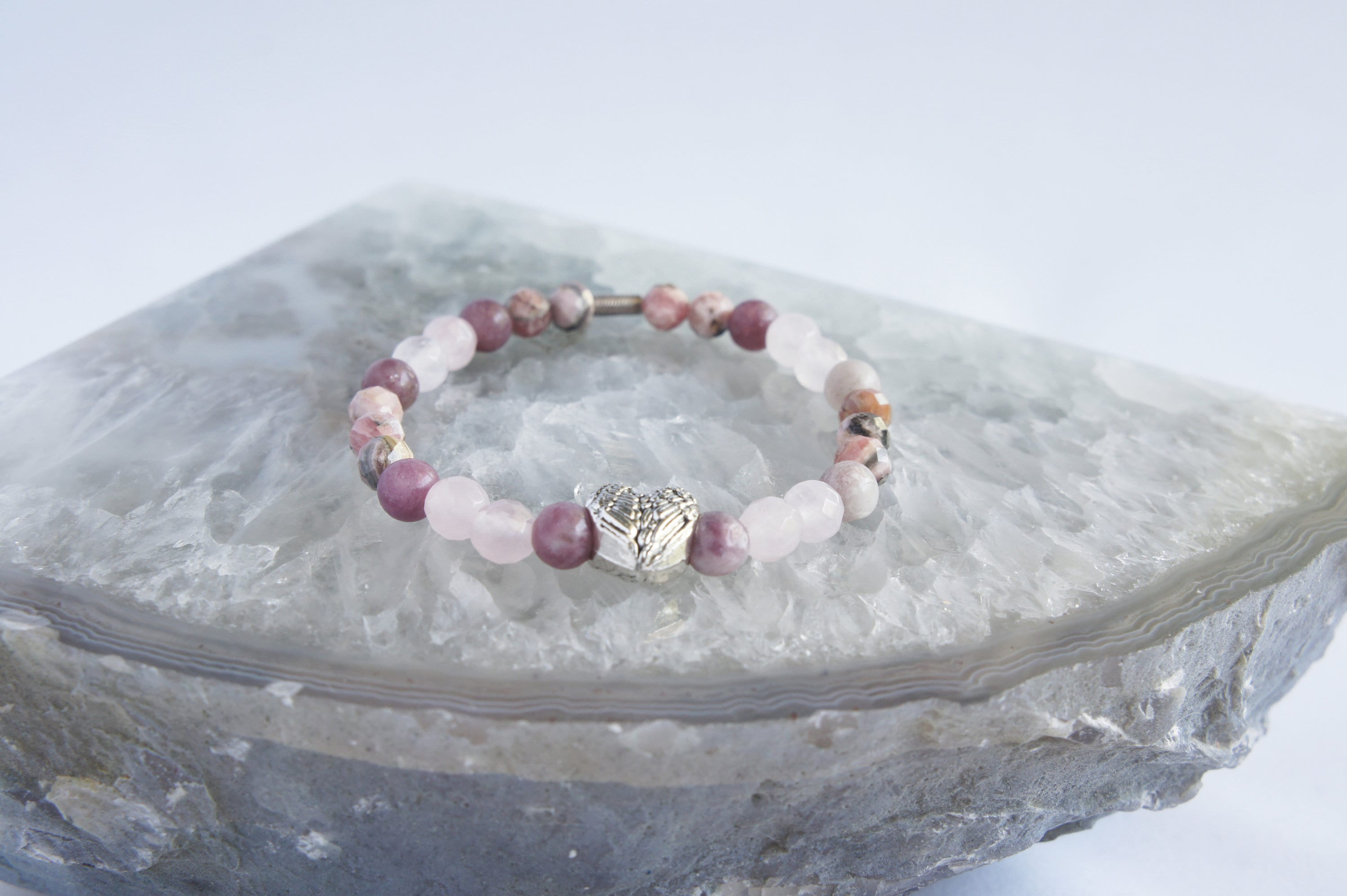 Spirit Feather Archangel Chamuel Beaded Bracelet