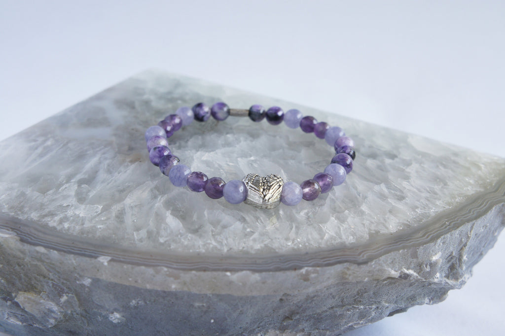 Spirit Feather Archangel Zadkiel Beaded Bracelet