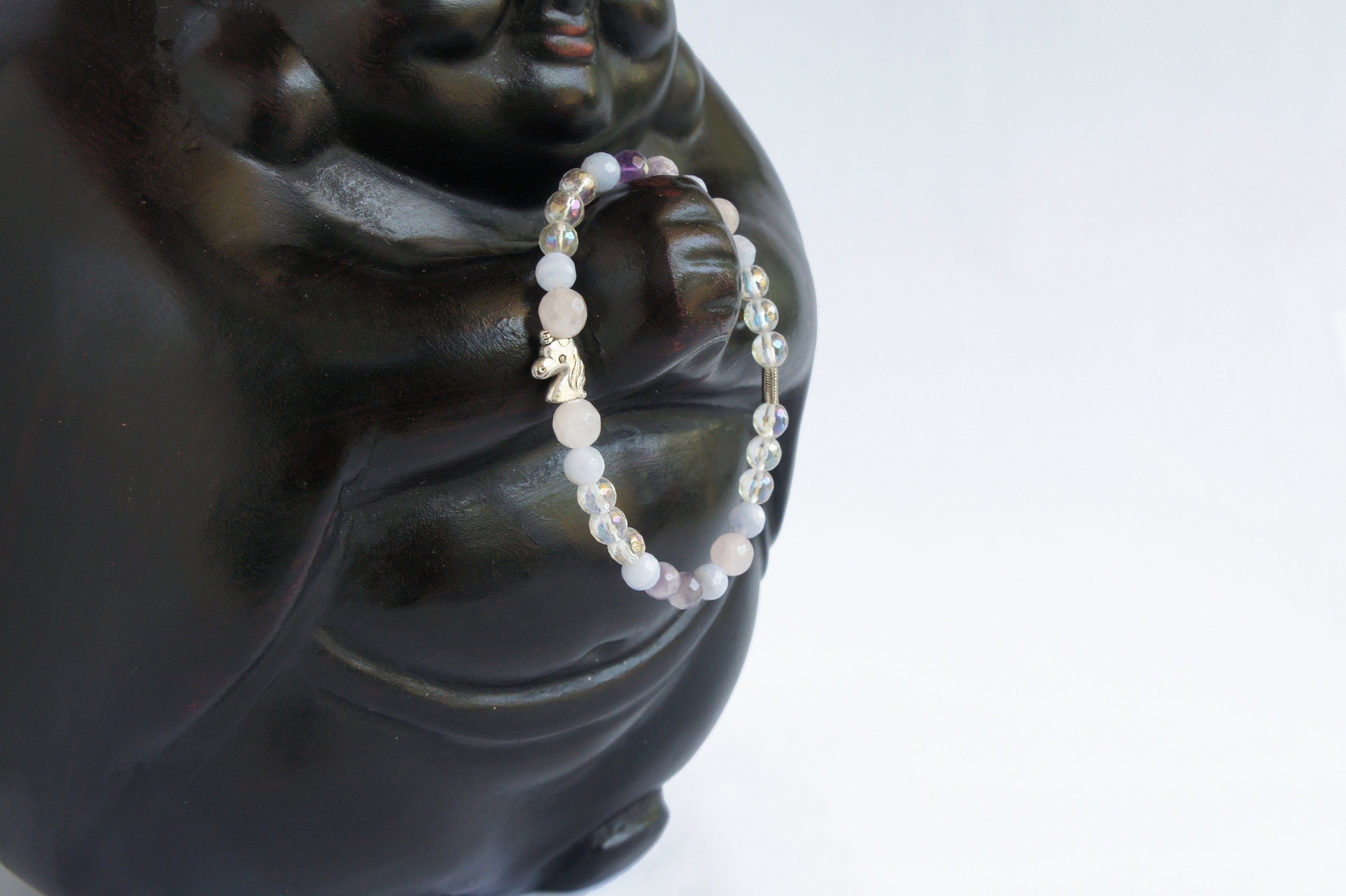 Spirit Feather Unicorn Spirit Animal Beaded Bracelet