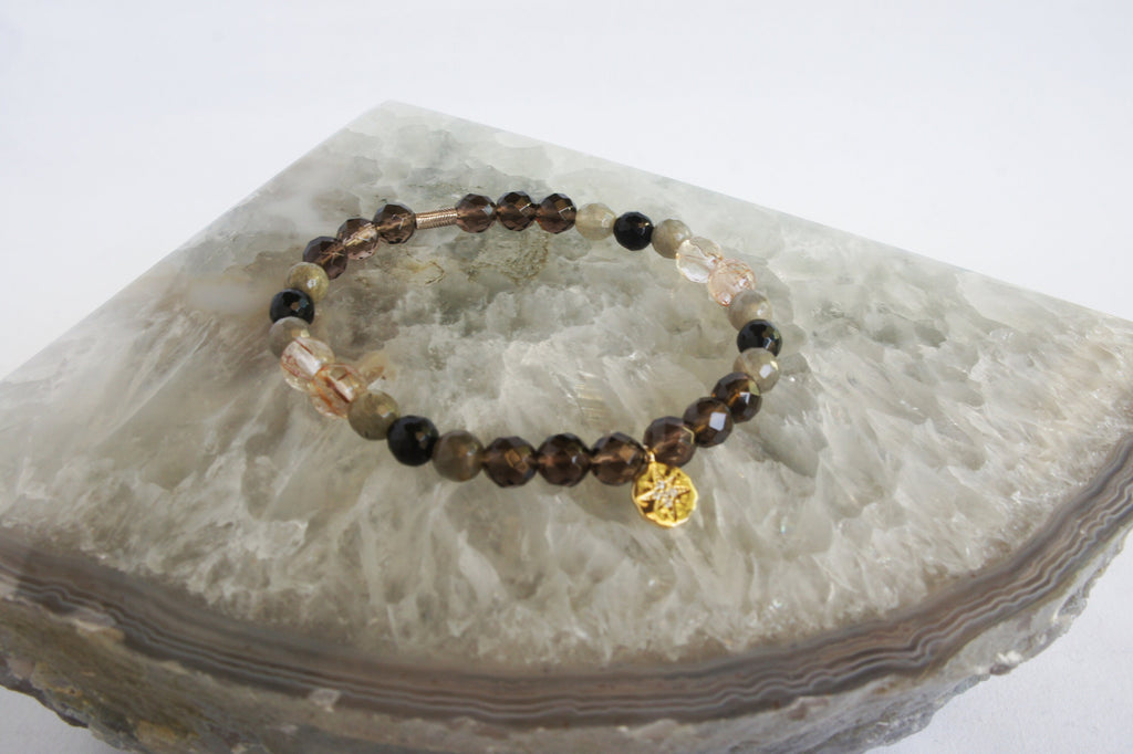 Spirit Feather As Above So Below; As Within So Without Beaded Bracelet