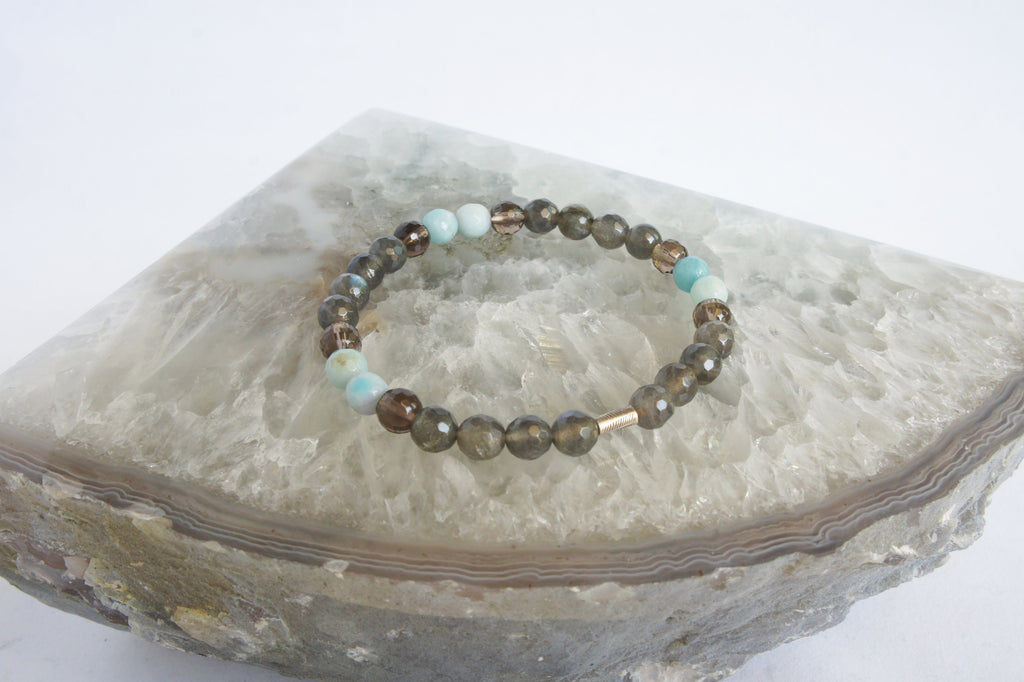 Spirit Feather I Am Fearless Beaded Bracelet