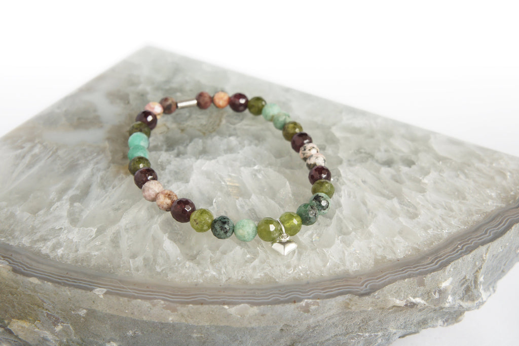 Spirit Feather Heart Healing Beaded Bracelet