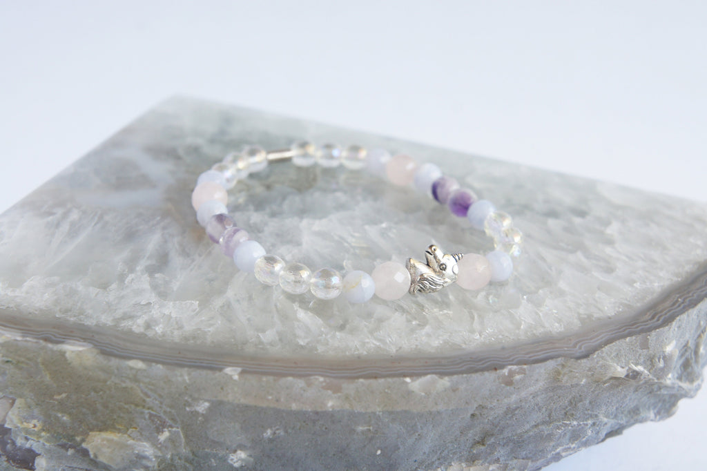 Spirit Feather Unicorn Spirit Animal Beaded Bracelet