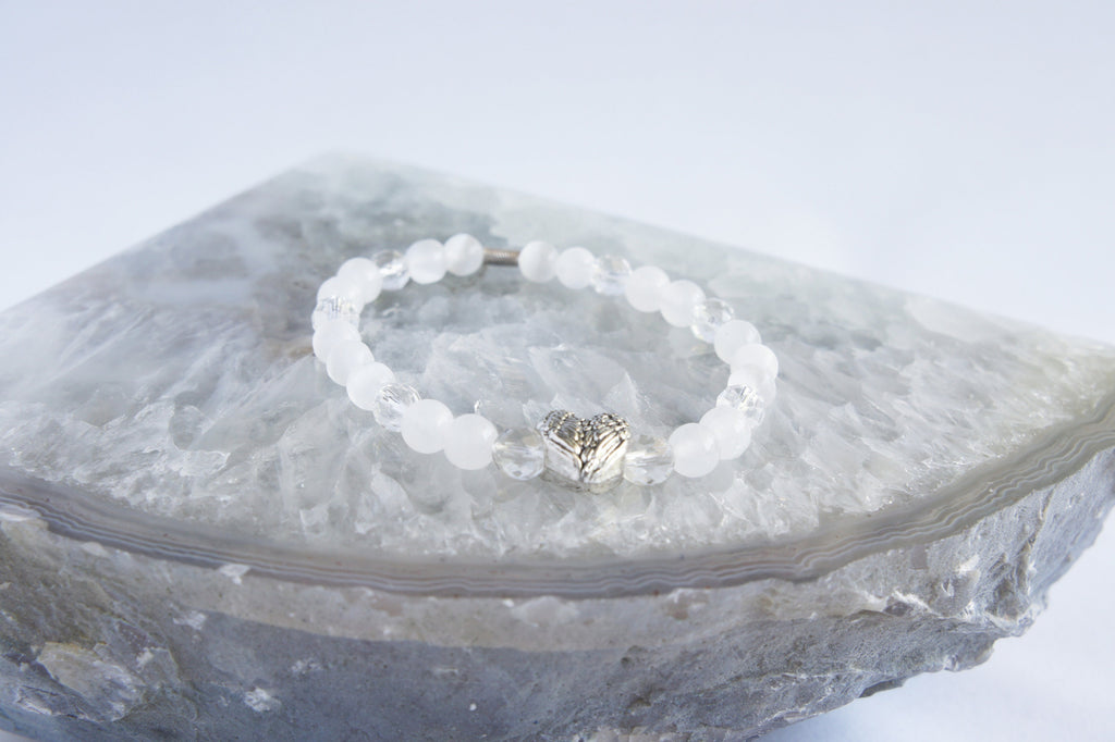 Spirit Feather Archangel Gabriel Beaded Bracelet