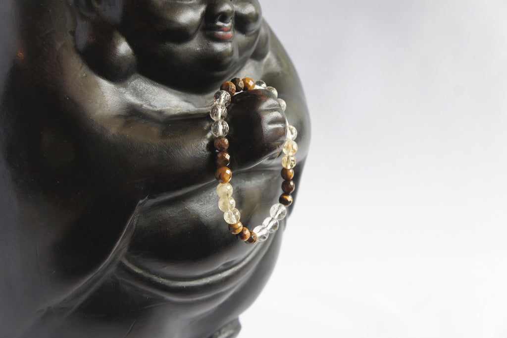 Spirit Feather Solar Plexus Chakra Beaded Bracelet