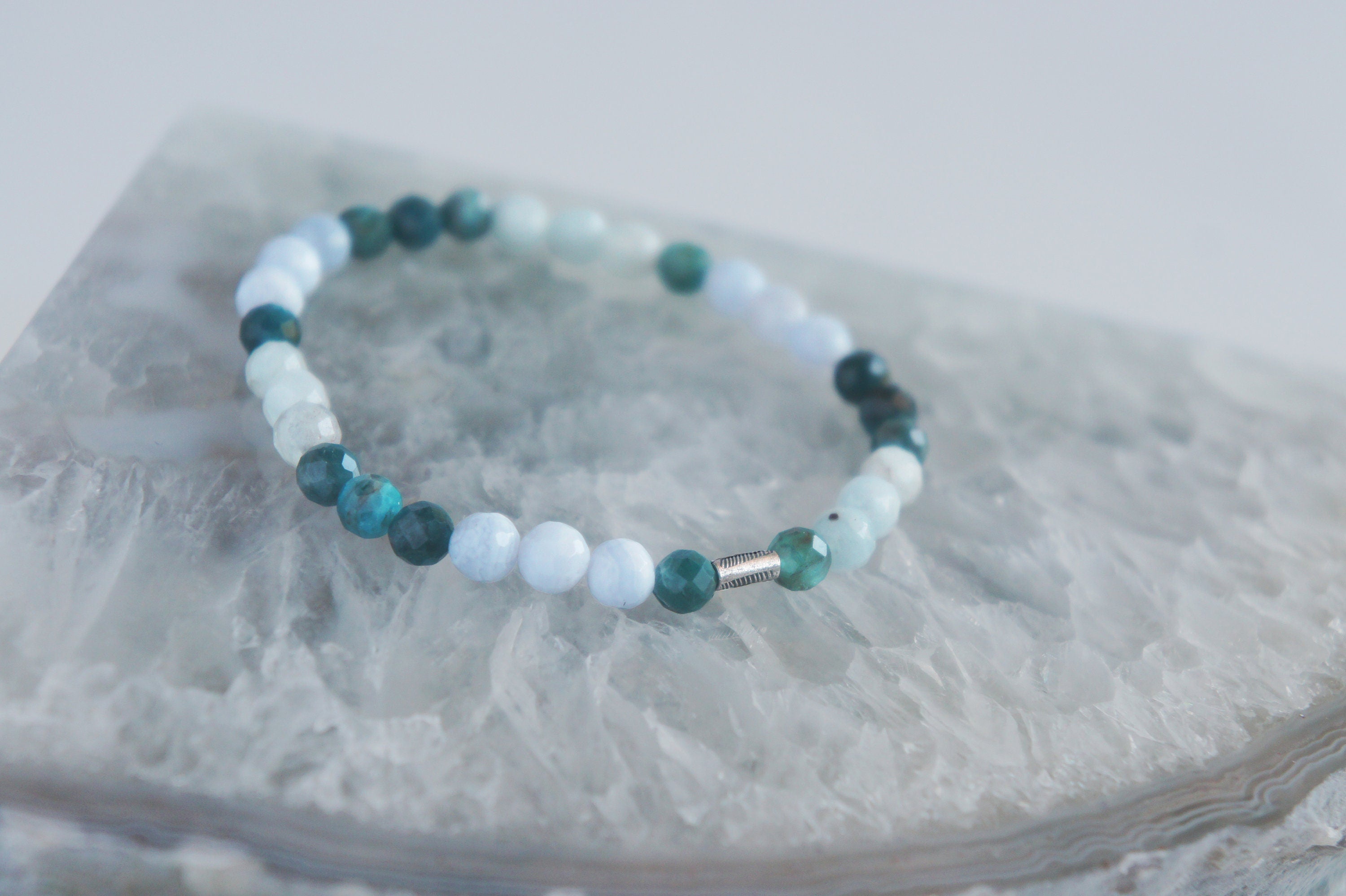 Spirit Feather Heal Your Thyroid Beaded Bracelet