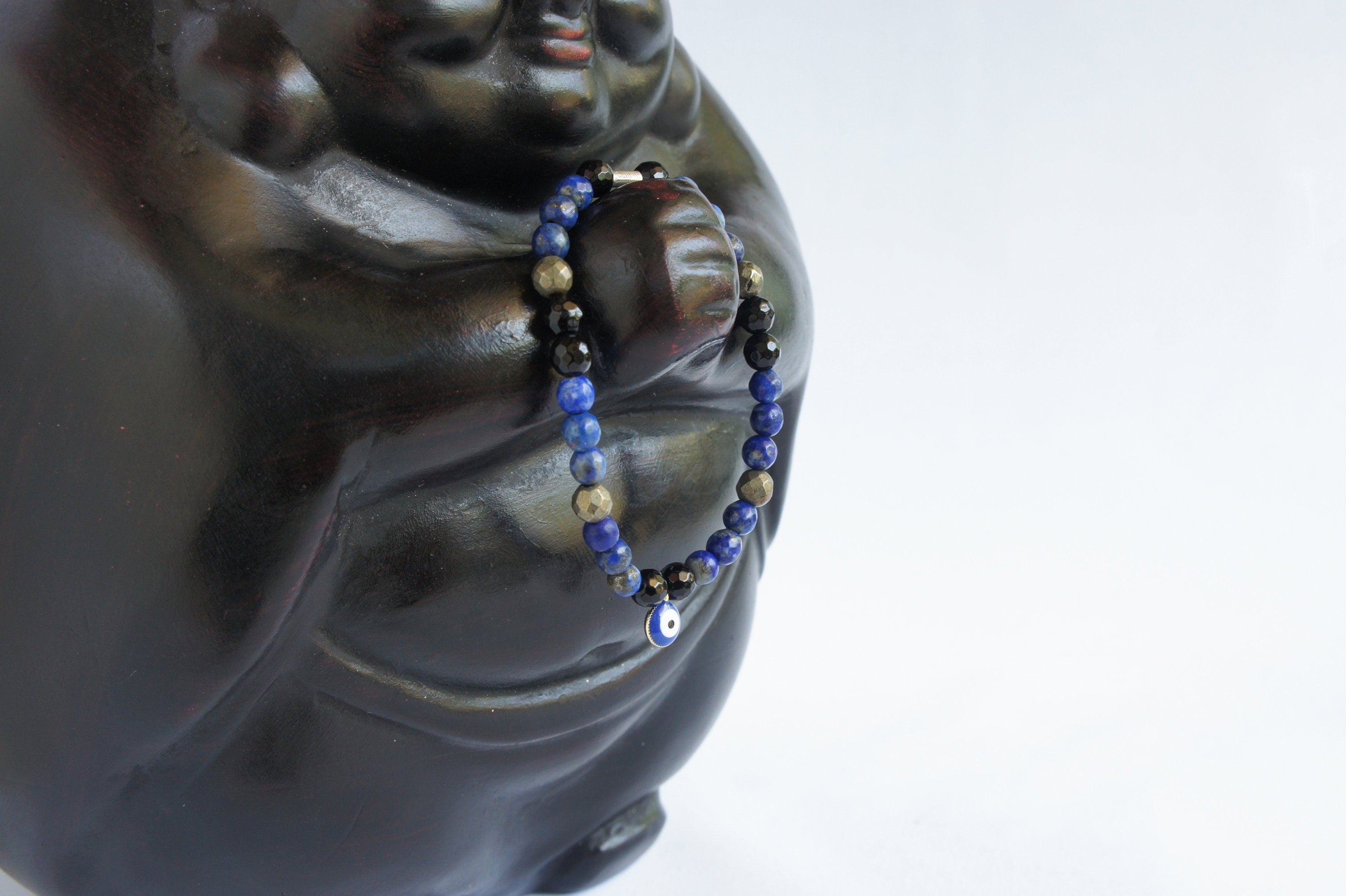 Spirit Feather Evil Eye Beaded Bracelet