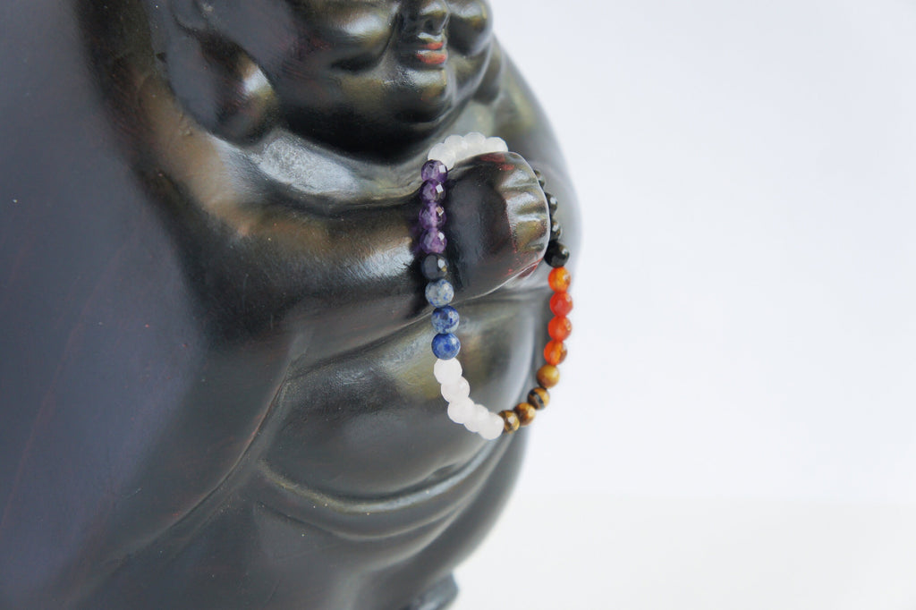 Spirit Feather Chakra Beaded Bracelet