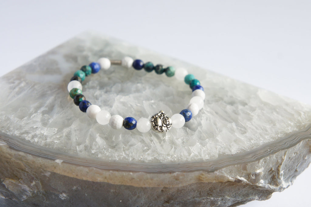 Spirit Feather Buddha Beaded Bracelet