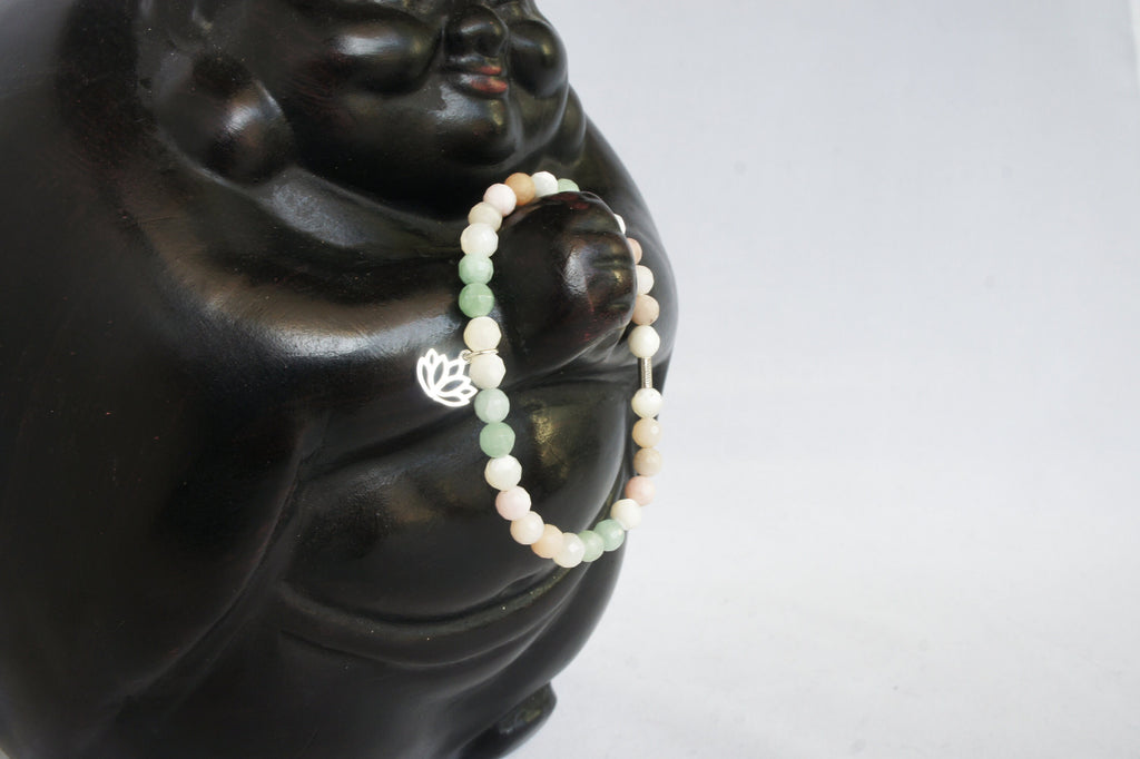 Spirit Feather Goddess Quan Yin Beaded Bracelet
