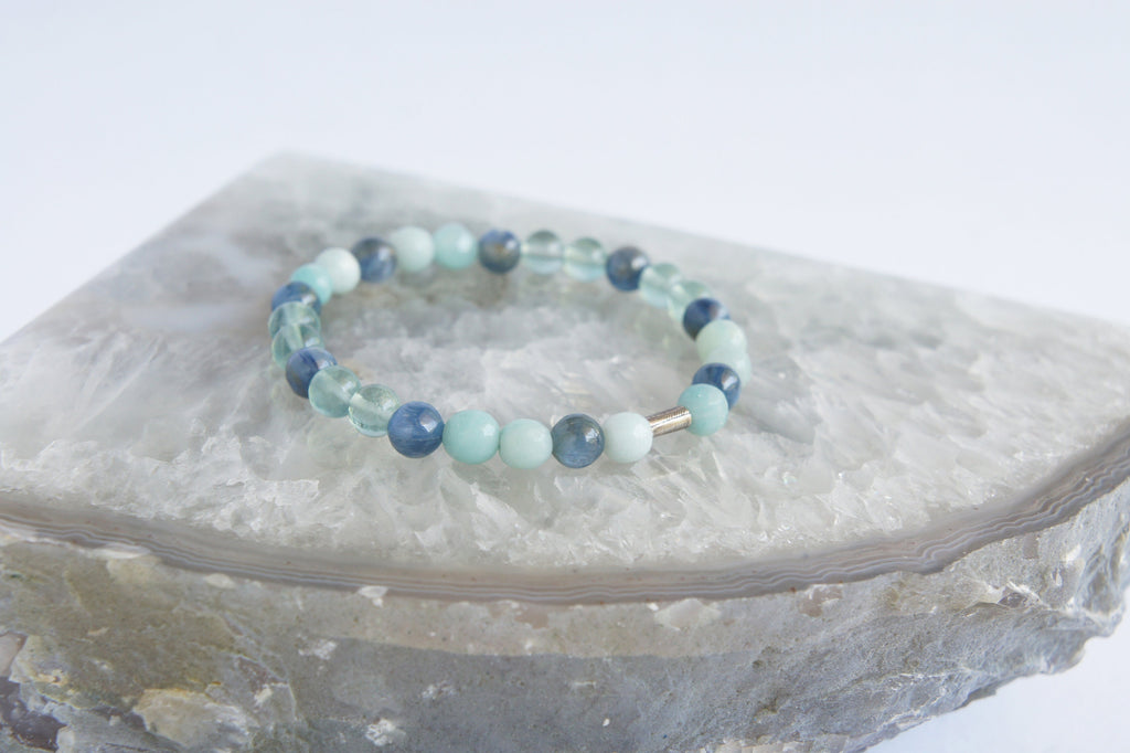 Spirit Feather Speak Your Truth Beaded Bracelet