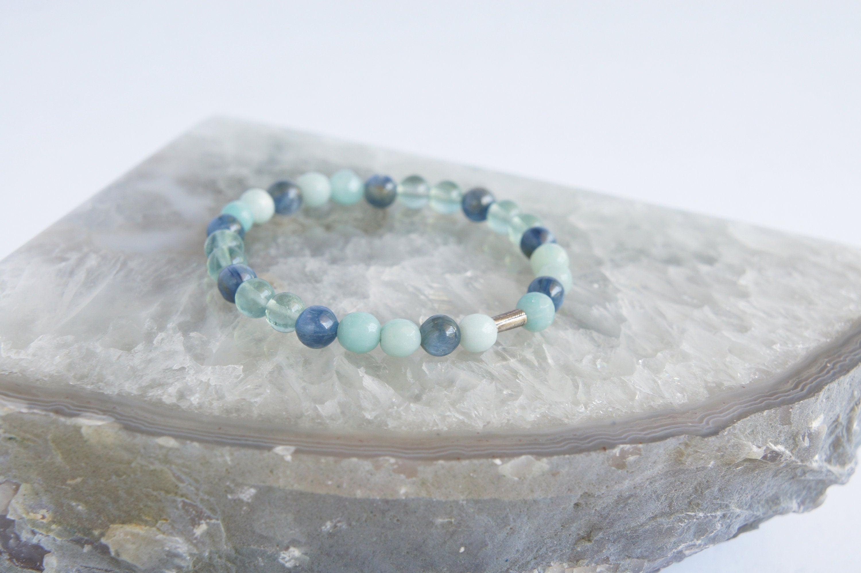 Spirit Feather Speak Your Truth Beaded Bracelet