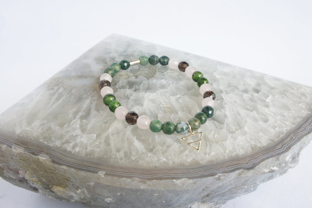 Spirit Feather Goddess Gaia Beaded Bracelet