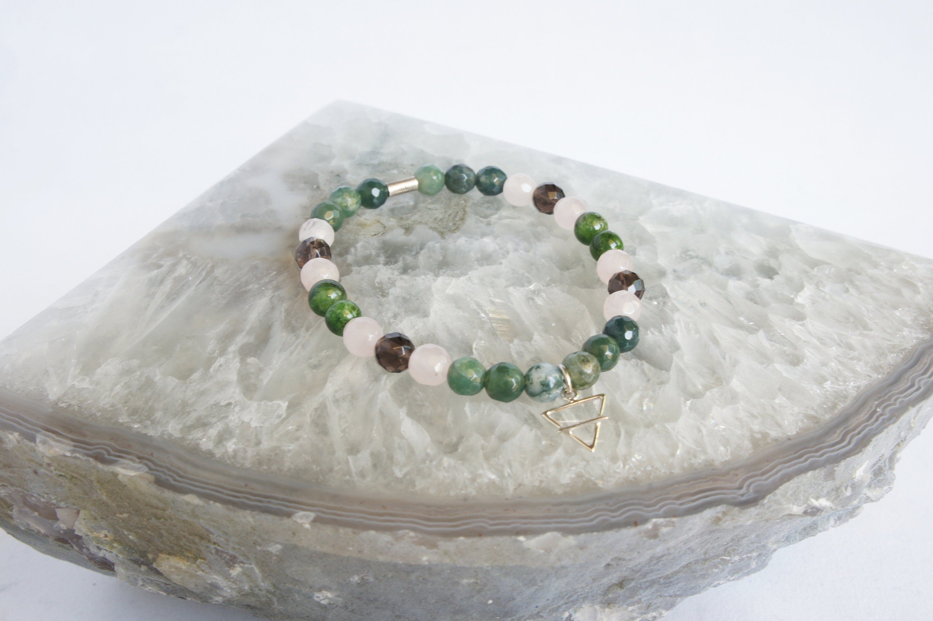 Spirit Feather Goddess Gaia Beaded Bracelet