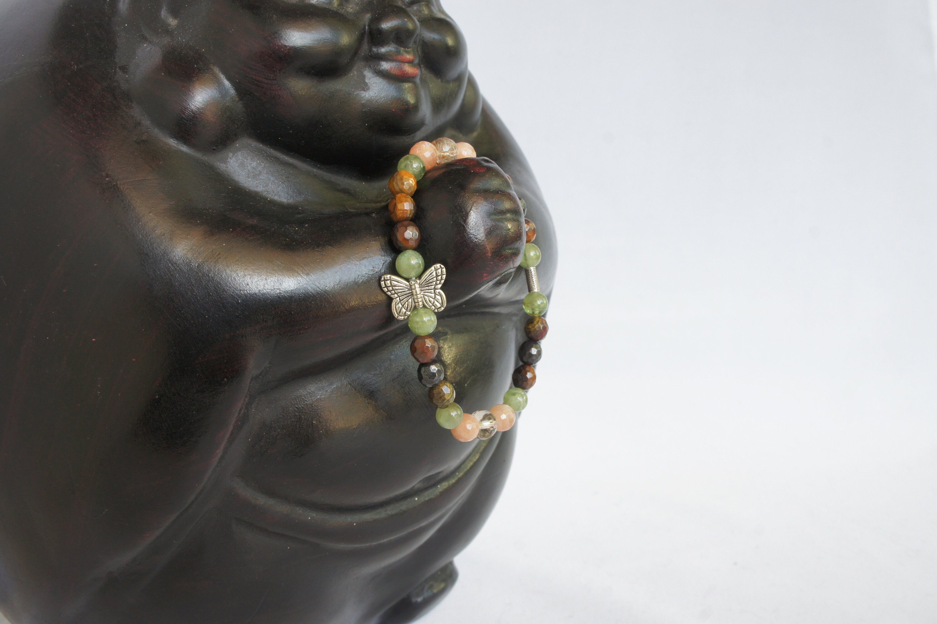 Spirit Feather Butterfly Spirit Animal Beaded Bracelet