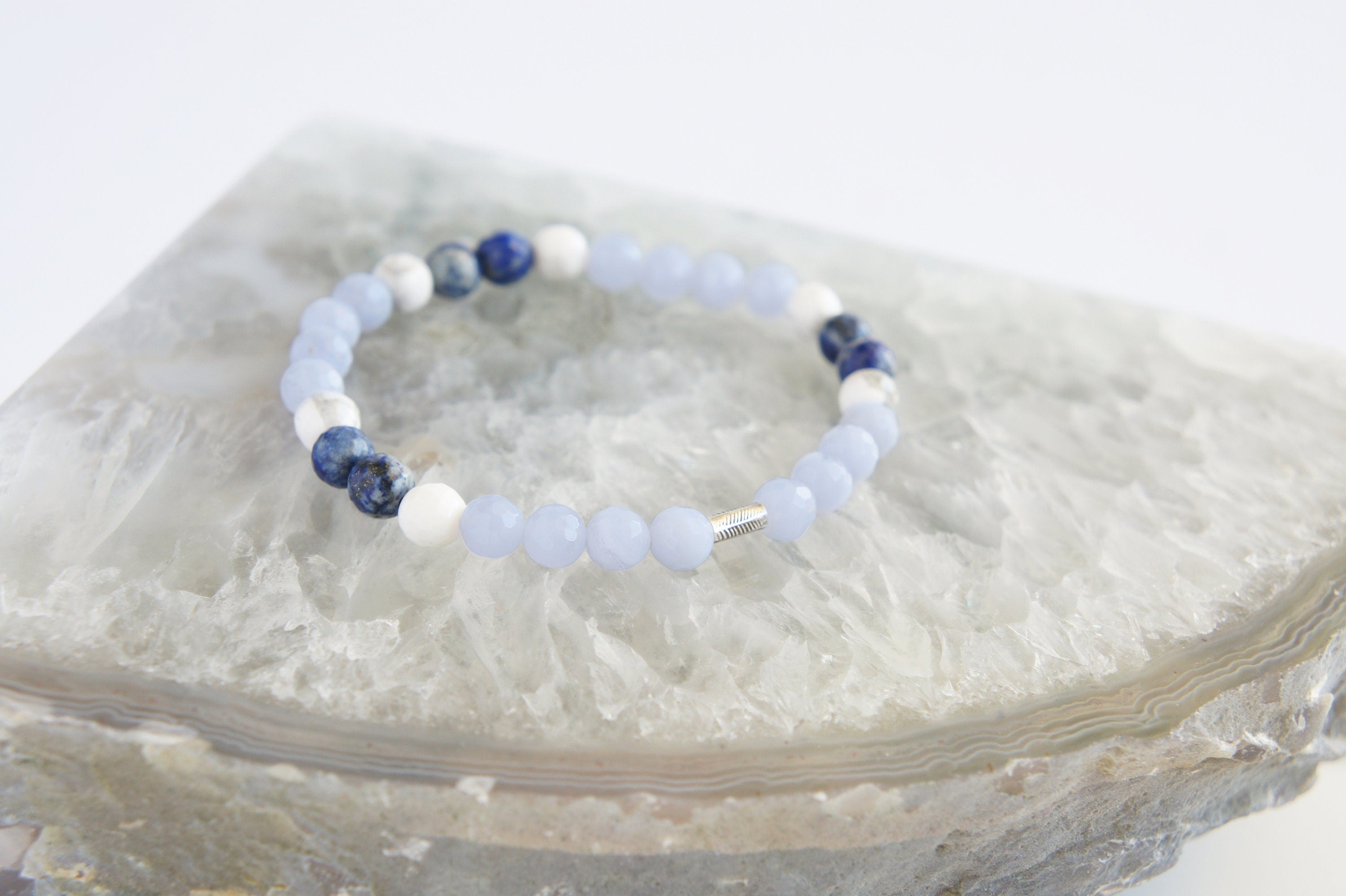 Spirit Feather I Am Calm (Stress Relief) Beaded Bracelet