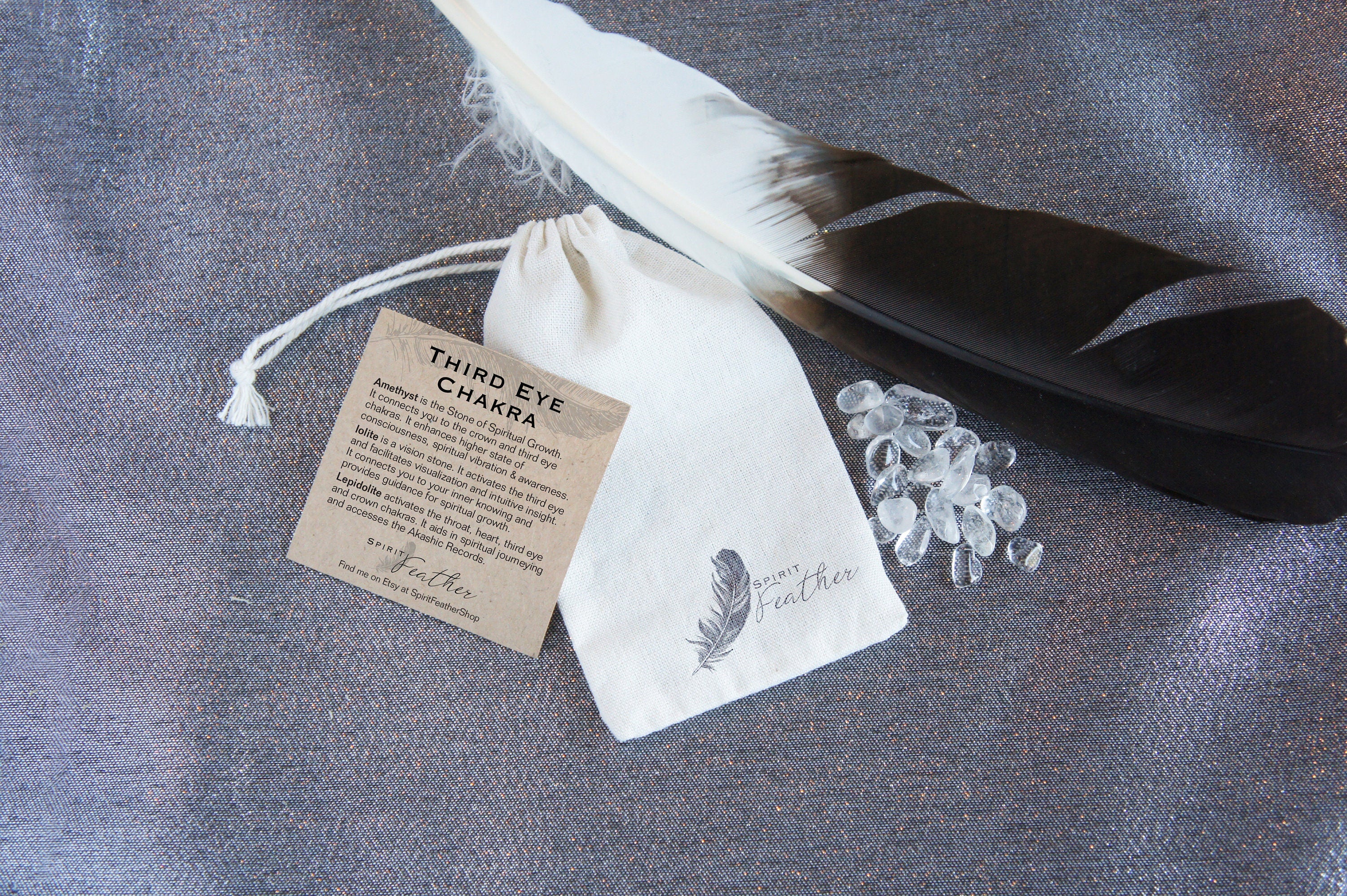 Spirit Feather Third Eye Chakra Beaded Bracelet