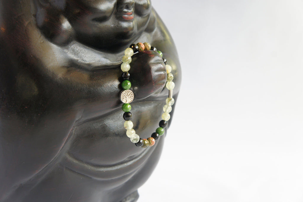 Spirit Feather Tree of Life Beaded Bracelet