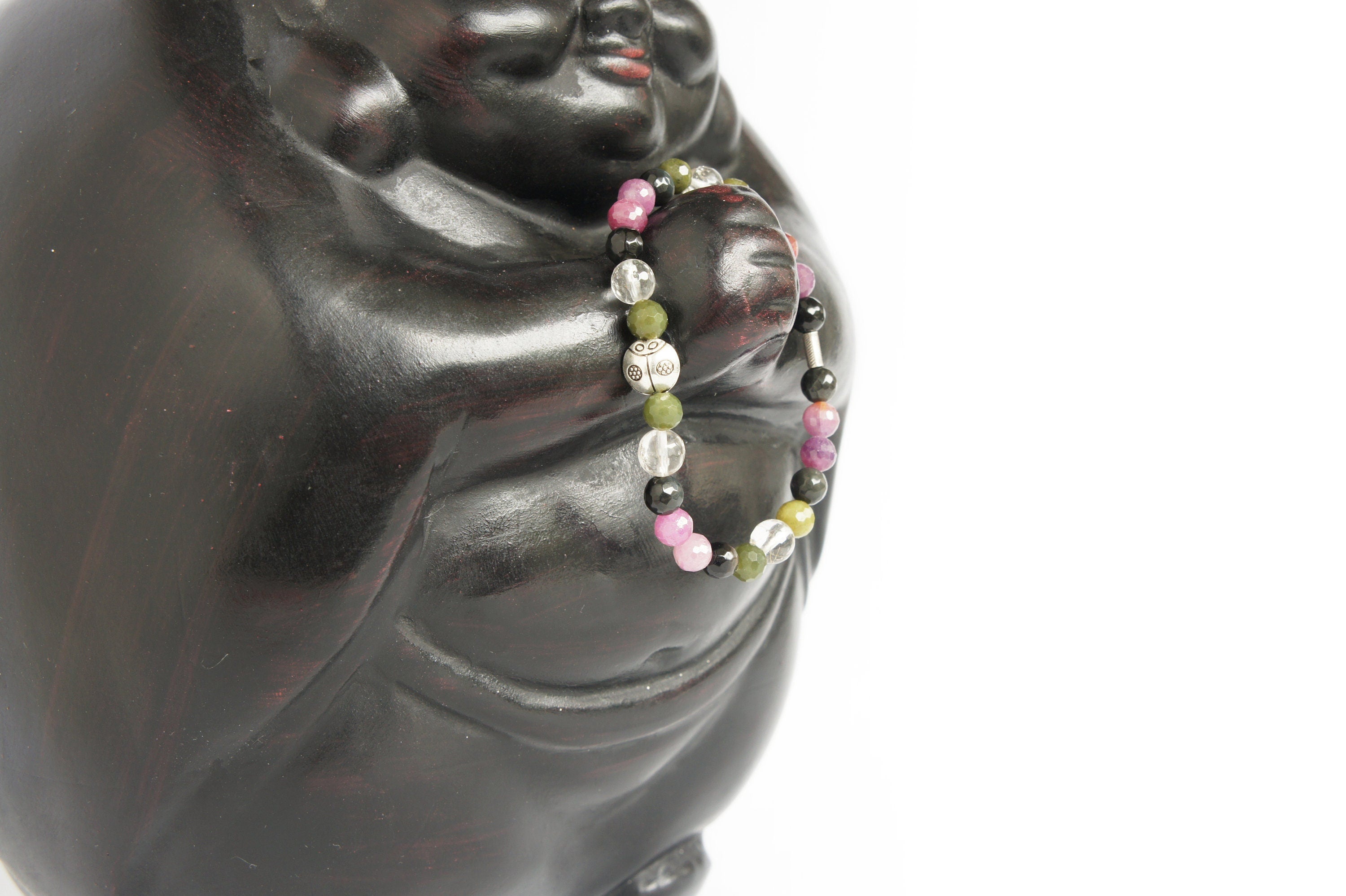 Spirit Feather Ladybug Spirit Animal Beaded Bracelet