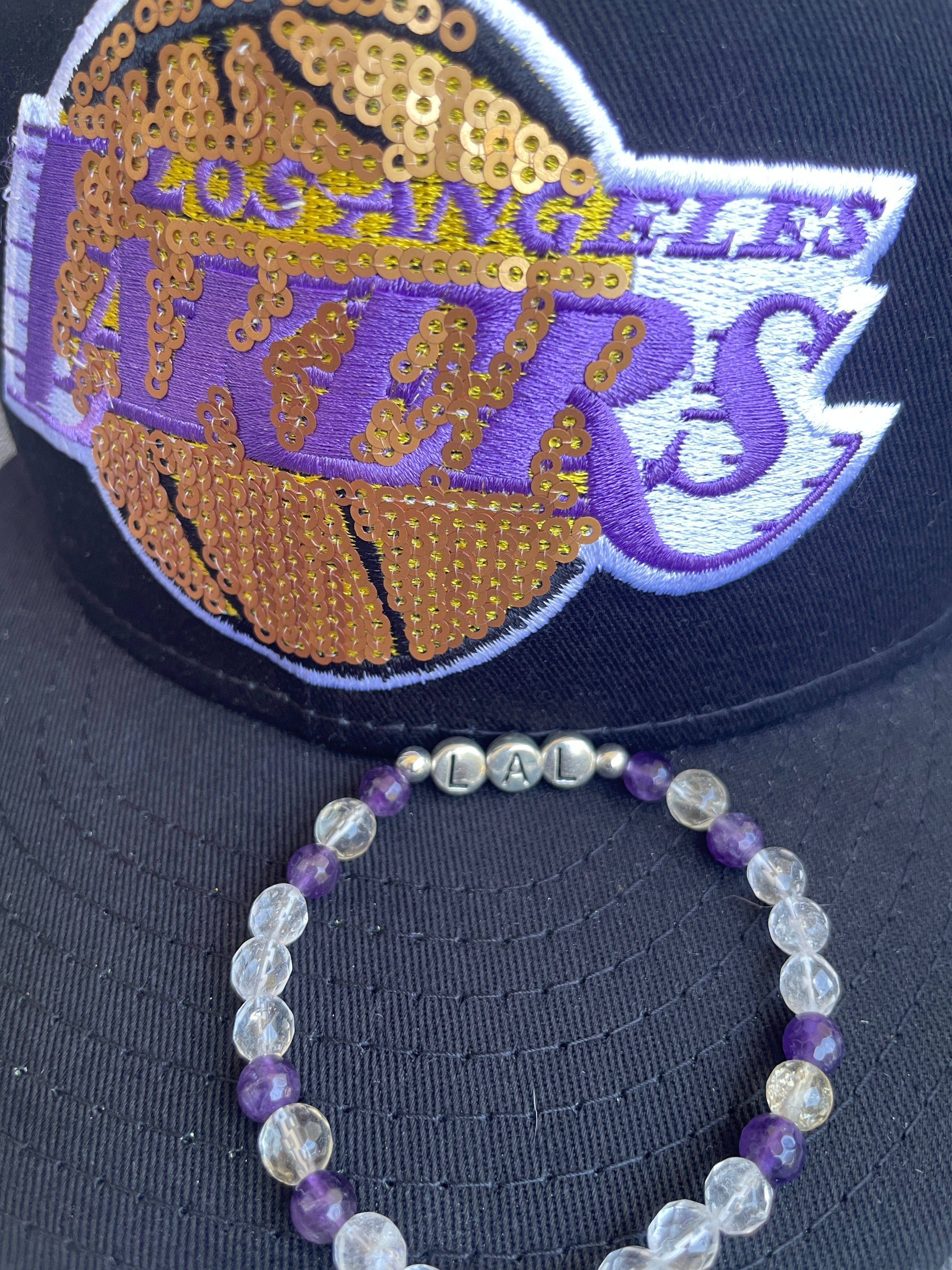 Los Angeles Lakers Crystal Beaded Bracelet