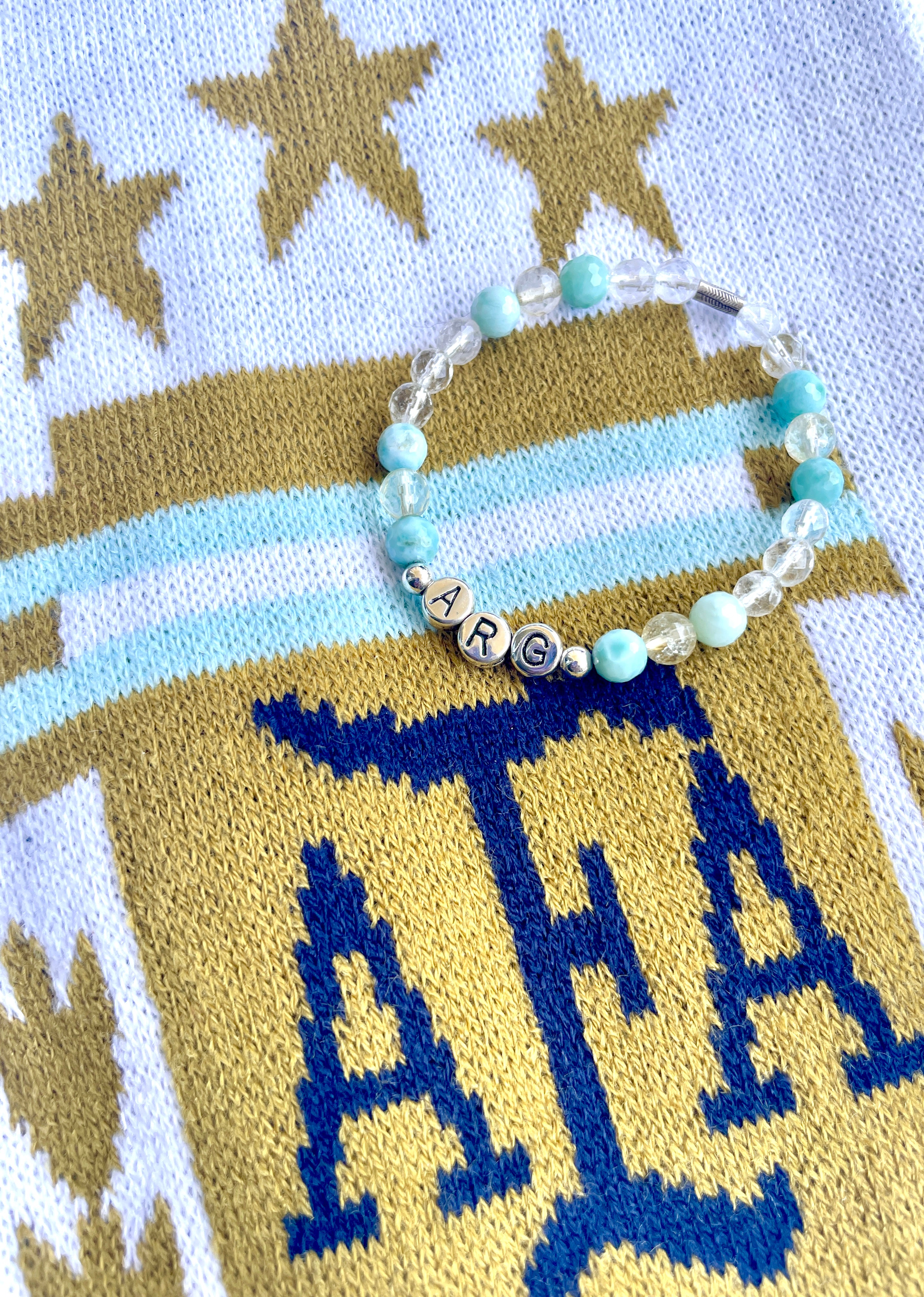 Custom Sports Team Crystal Beaded Bracelet