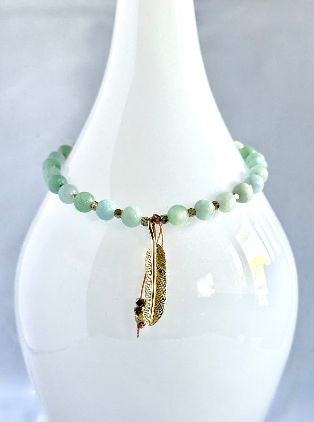 Spirit Feather Jade Mini Mala