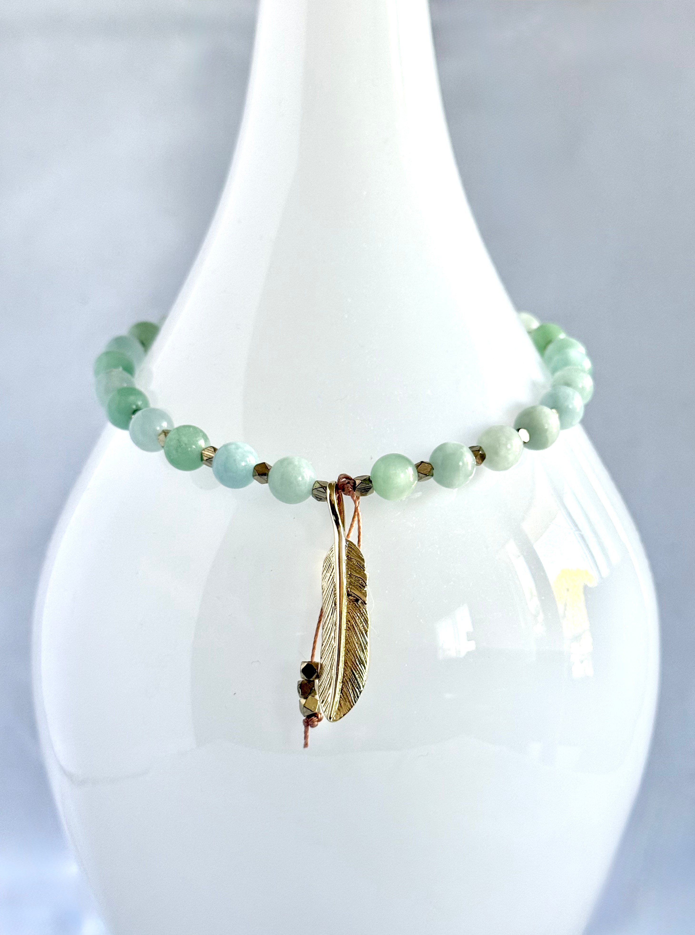 Spirit Feather Jade Mini Mala