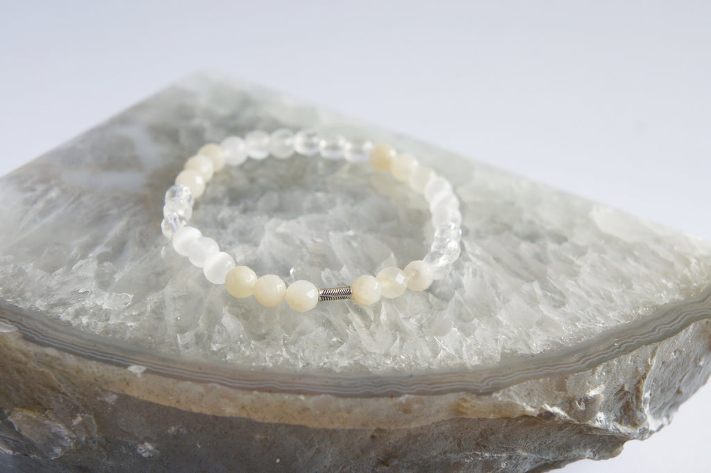 Spirit Feather Crown Chakra Beaded Bracelet