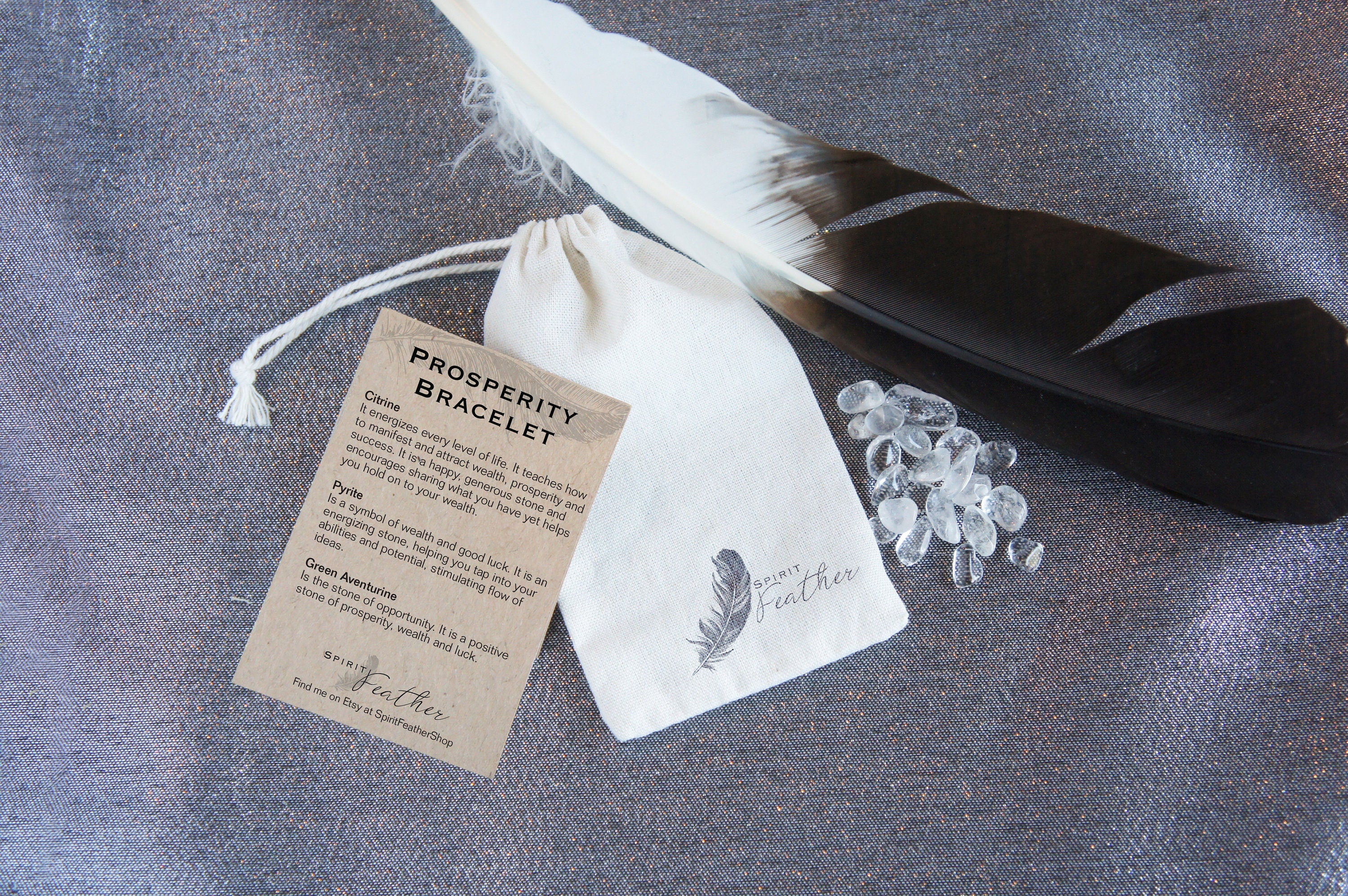 Spirit Feather Prosperity Beaded Bracelet