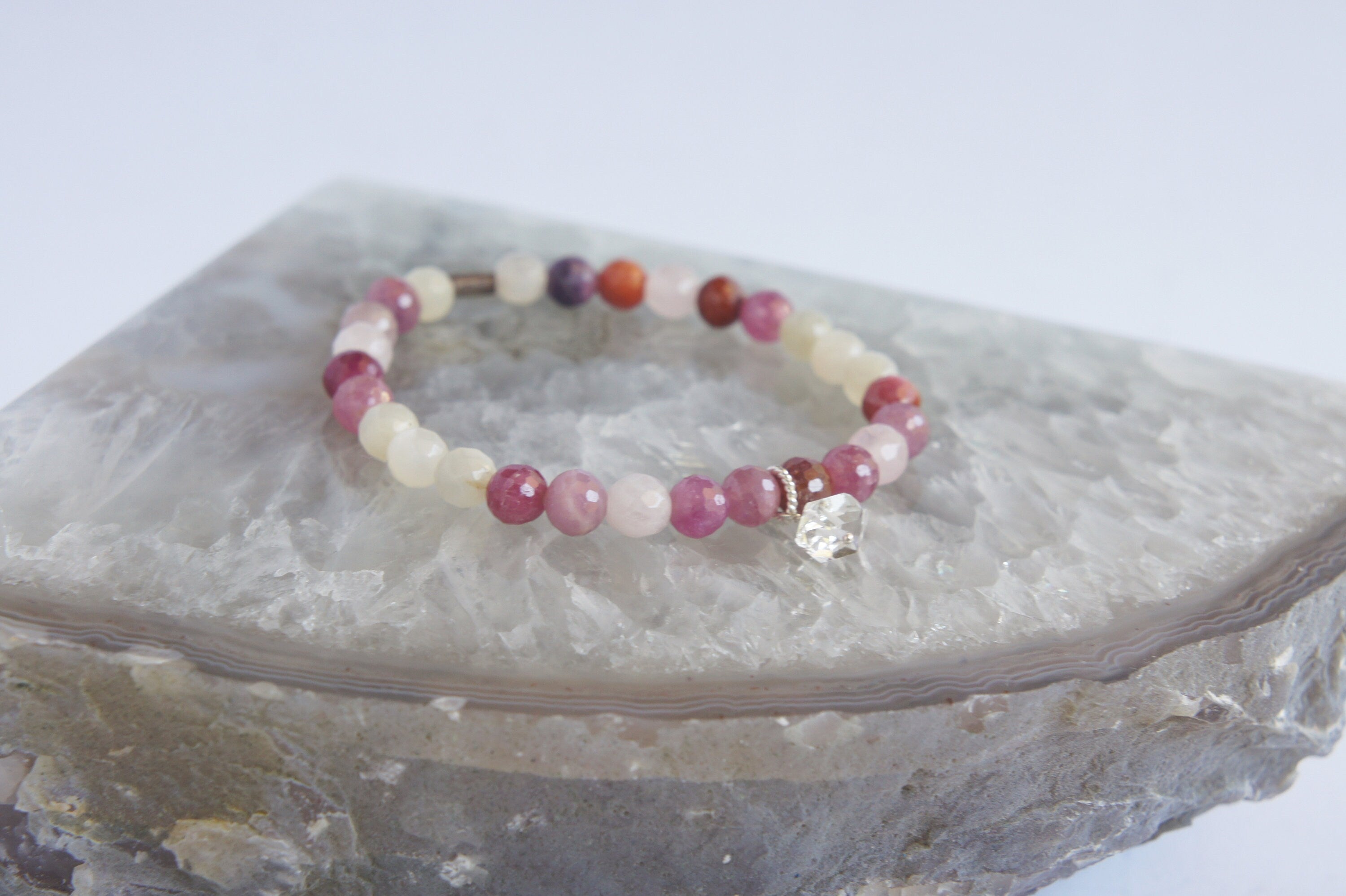 Spirit Feather Cancer Beaded Bracelet