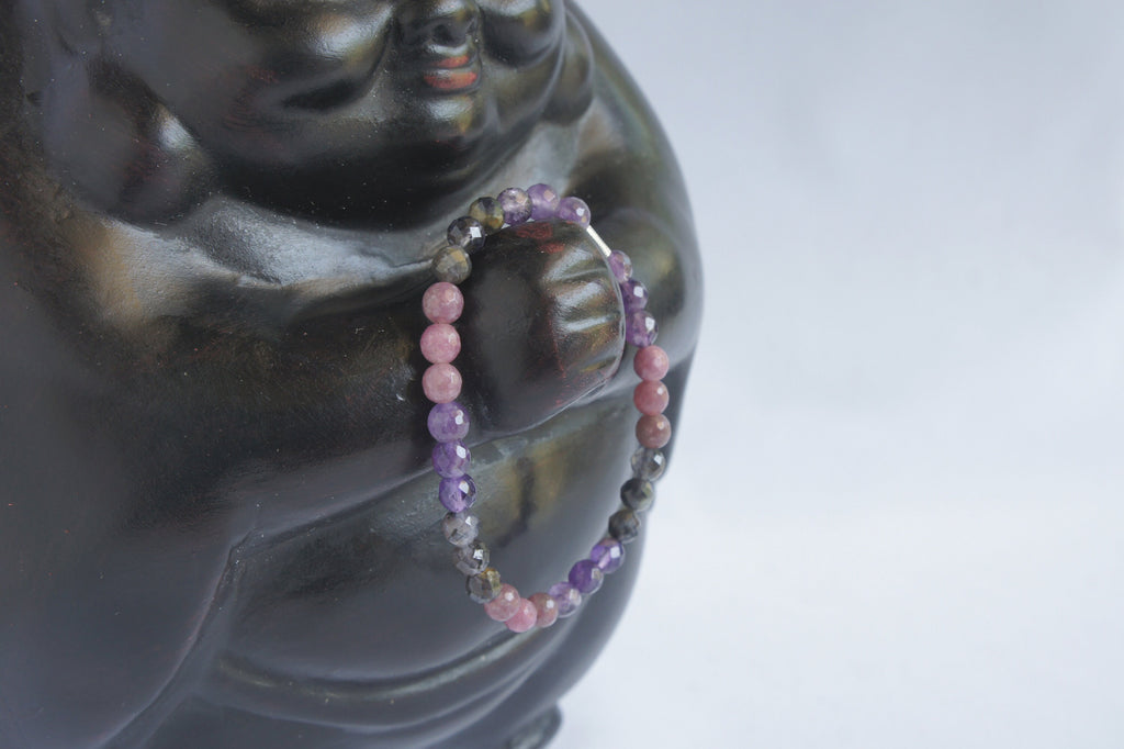 Spirit Feather Third Eye Chakra Beaded Bracelet