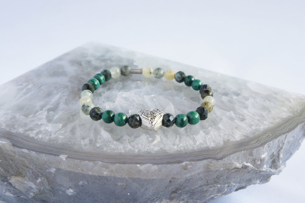 Spirit Feather Archangel Raphael Beaded Bracelet