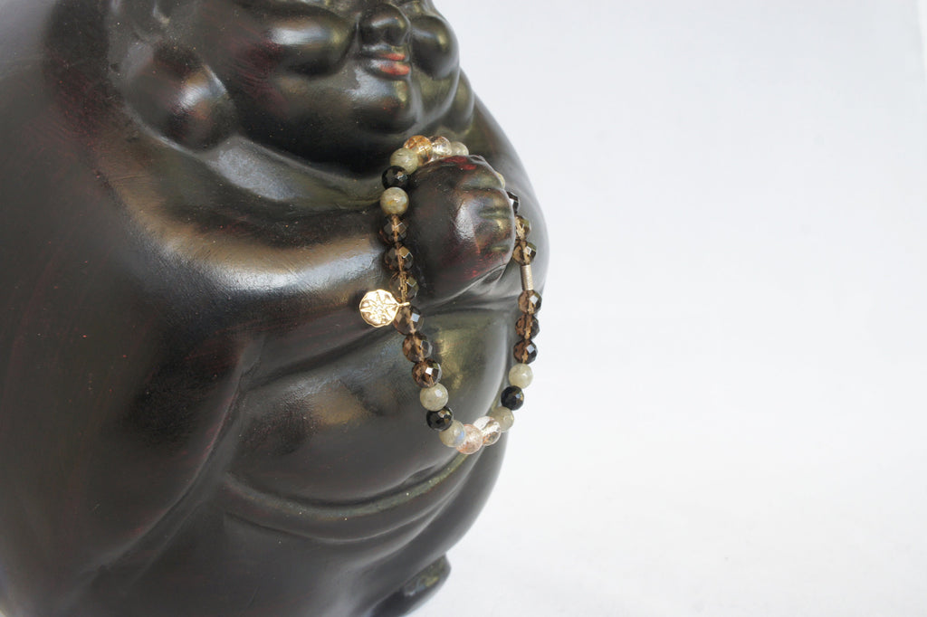 Spirit Feather As Above So Below; As Within So Without Beaded Bracelet