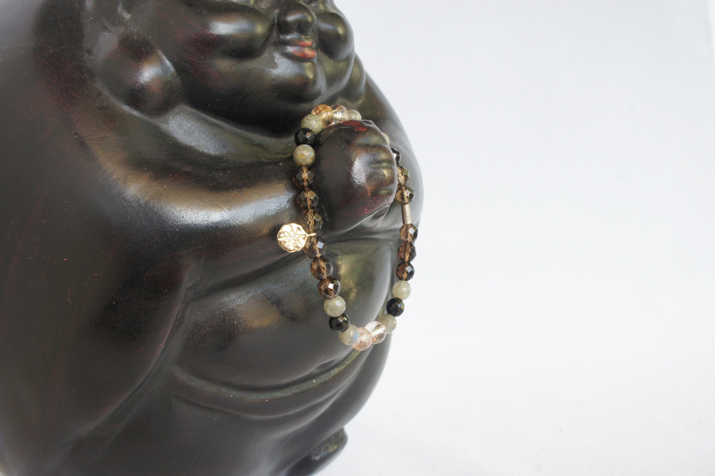 Spirit Feather As Above So Below; As Within So Without Beaded Bracelet