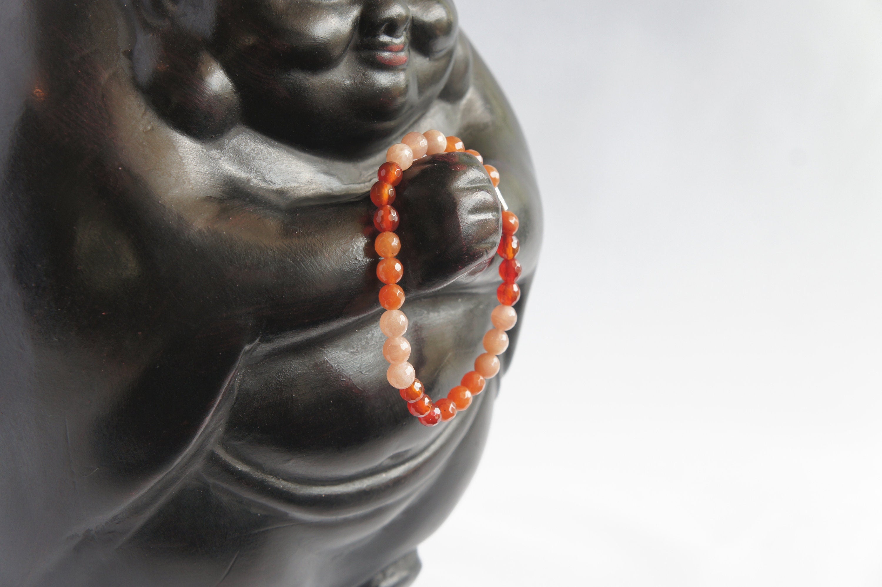 Spirit Feather Sacral Chakra Beaded Bracelet