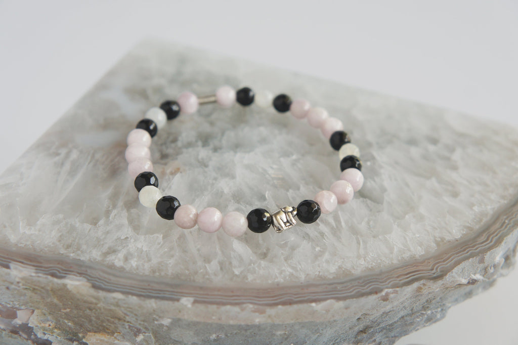 Spirit Feather Elephant Spirit Animal Beaded Bracelet