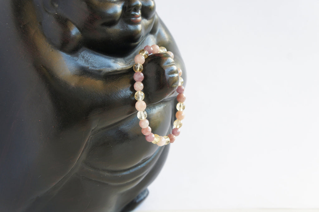 Spirit Feather I Am Happy Beaded Bracelet