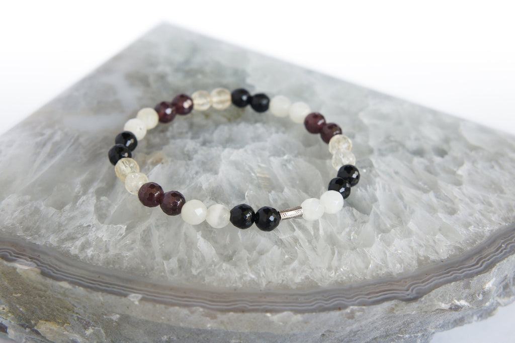 Spirit Feather Four Directions Beaded Bracelet