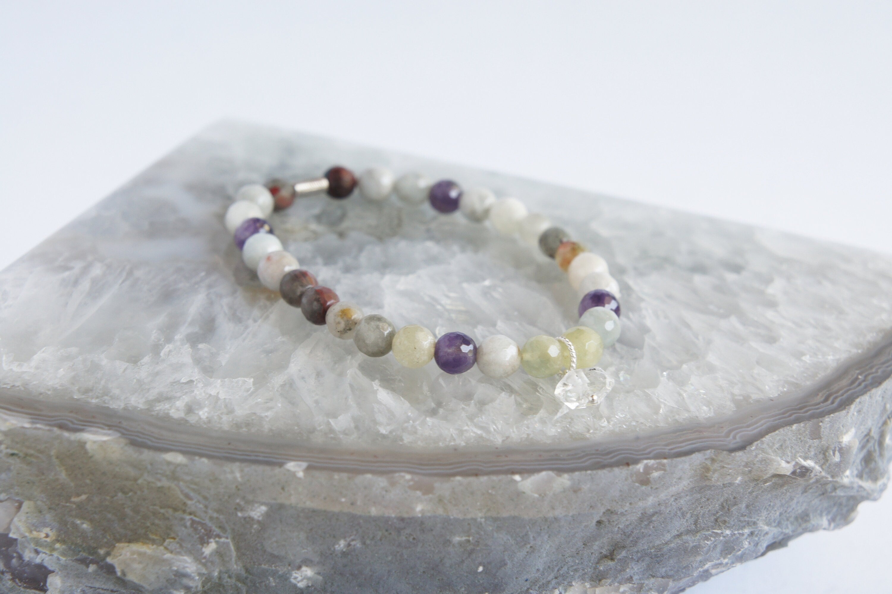 Spirit Feather Pisces Beaded Bracelet