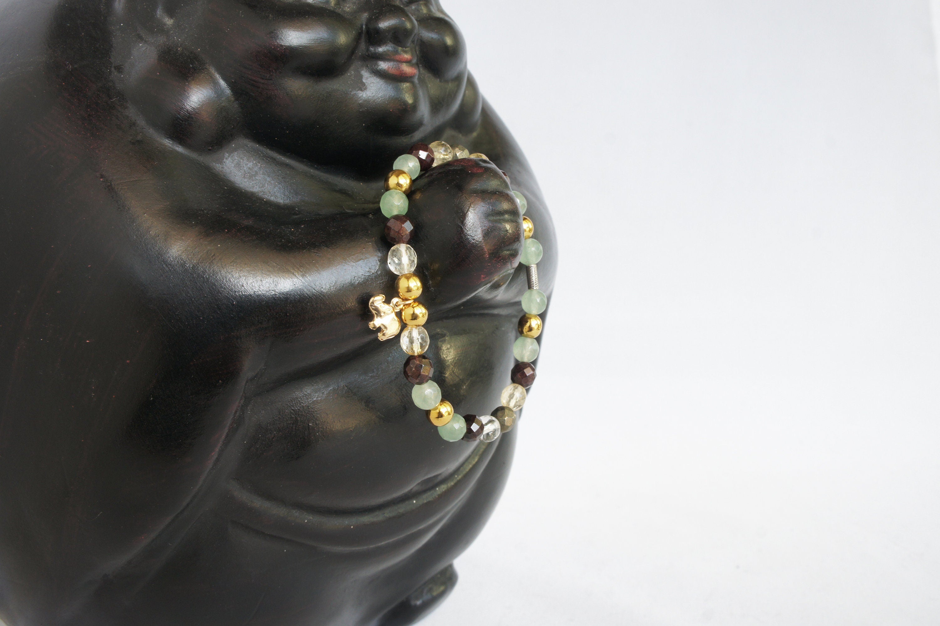 Spirit Feather Goddess Lakshmi Beaded Bracelet