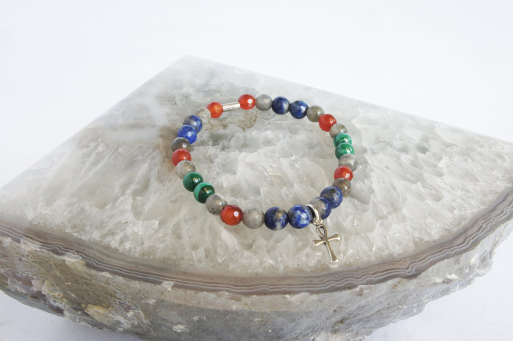 Spirit Feather Goddess Isis Beaded Bracelet