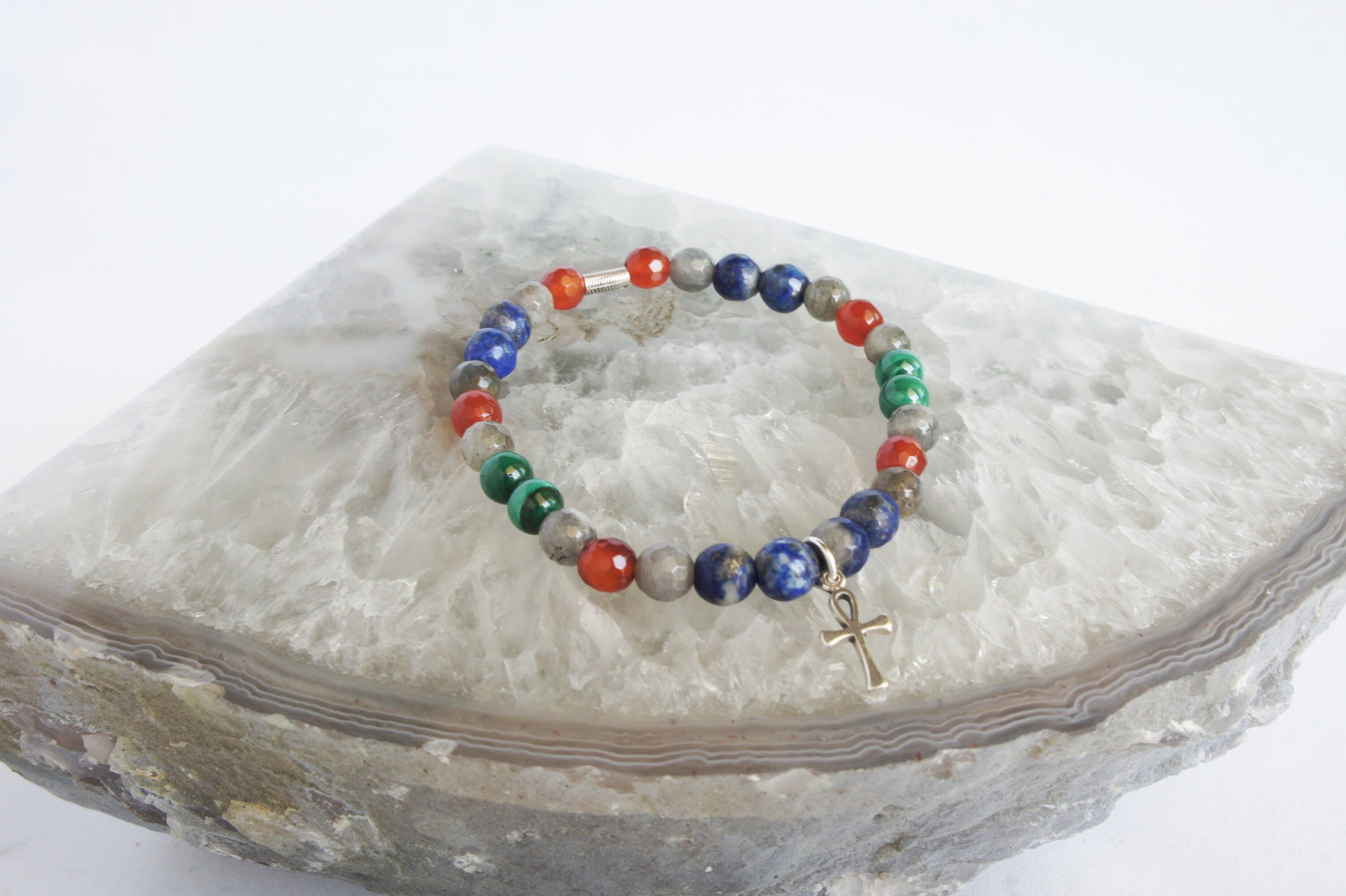 Spirit Feather Goddess Isis Beaded Bracelet