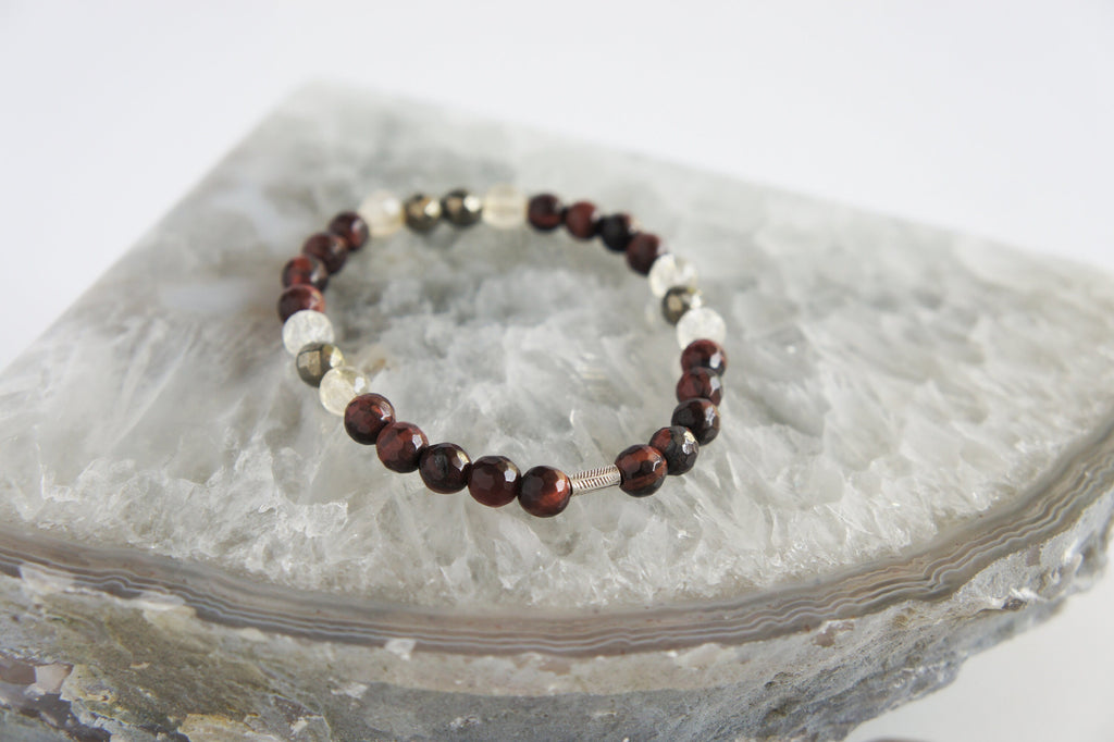 Spirit Feather I Am Determined Beaded Bracelet