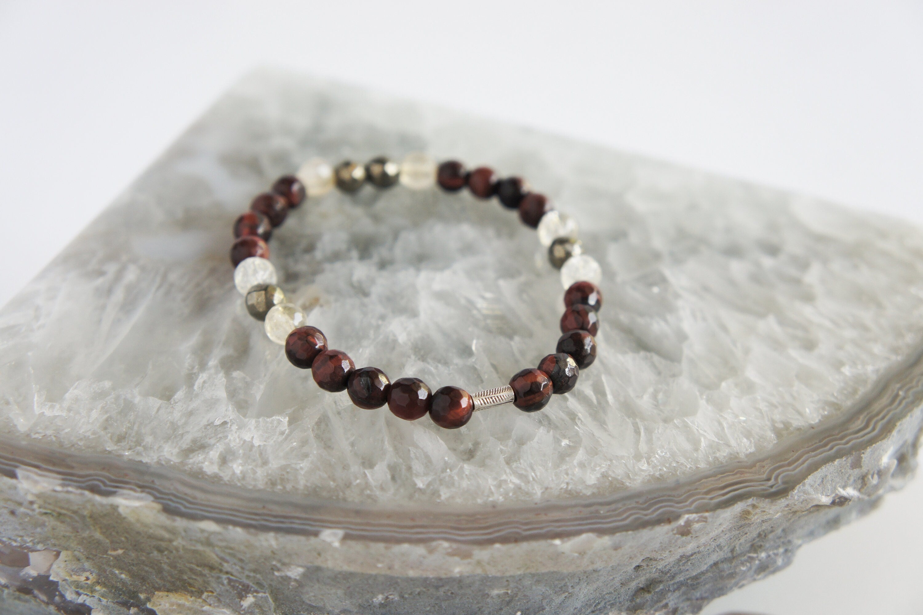 Spirit Feather I Am Determined Beaded Bracelet