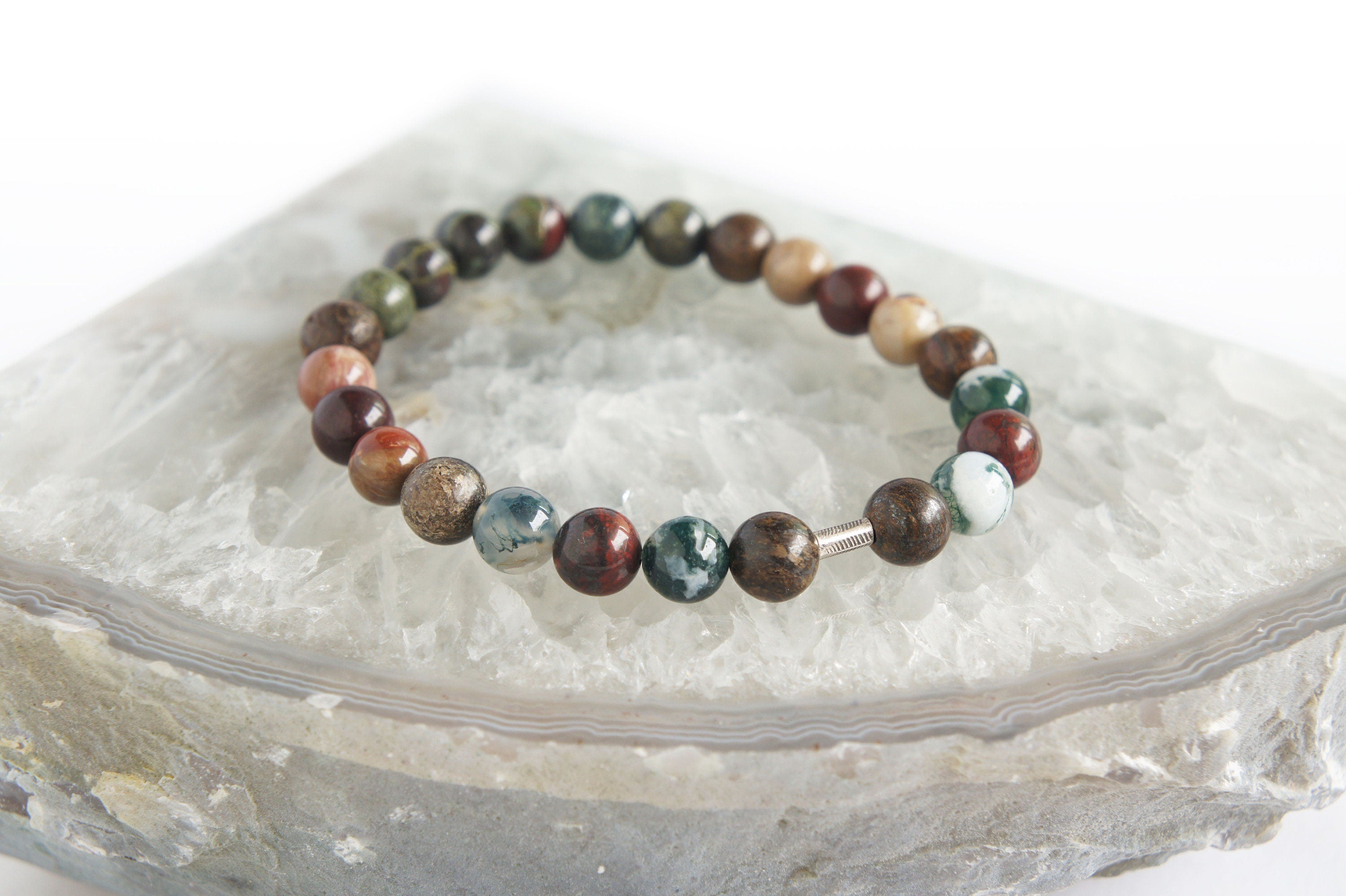 Spirit Feather Divine Masculine Beaded Bracelet