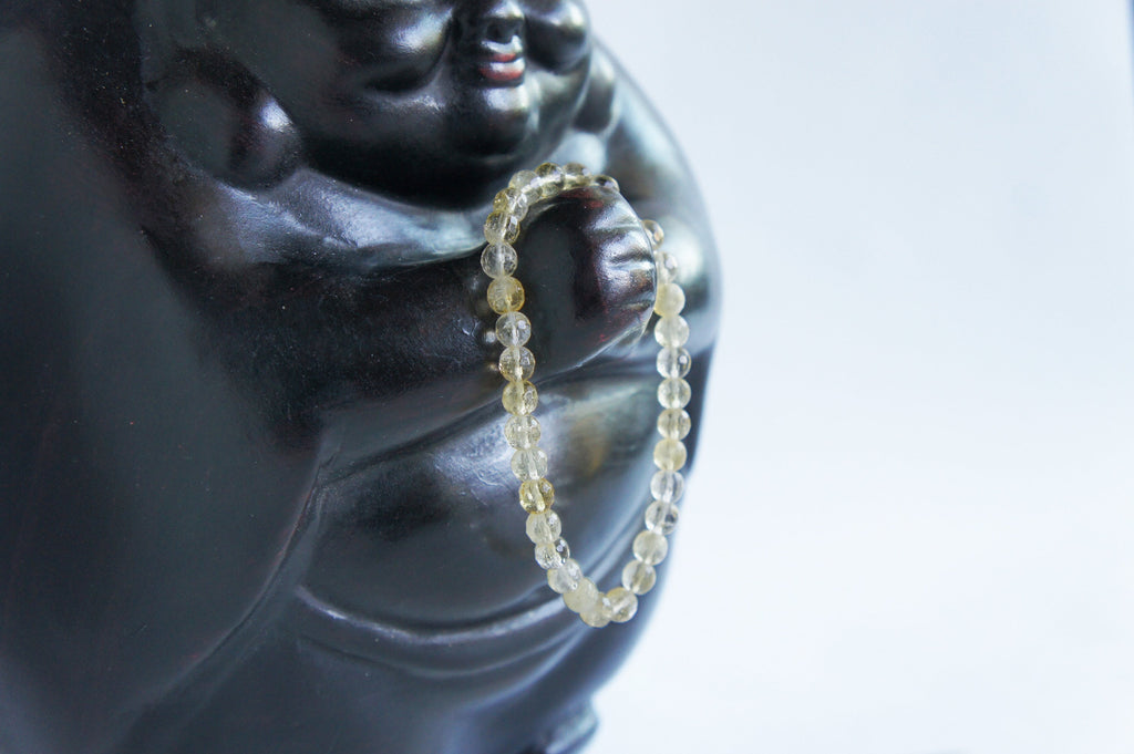 Spirit Feather Citrine Beaded Bracelet