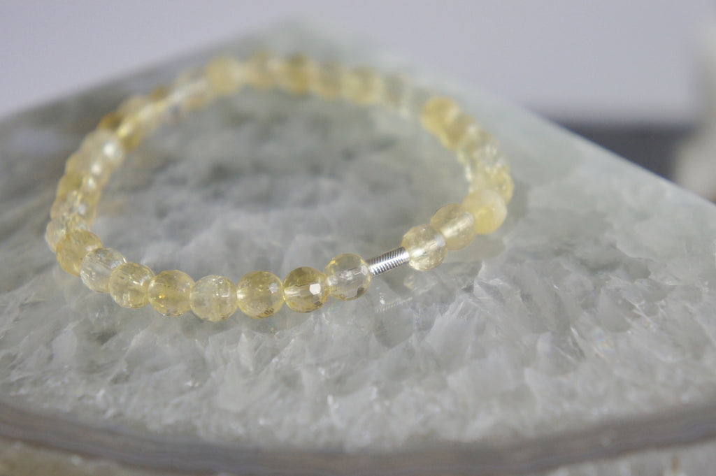 Spirit Feather Citrine Beaded Bracelet