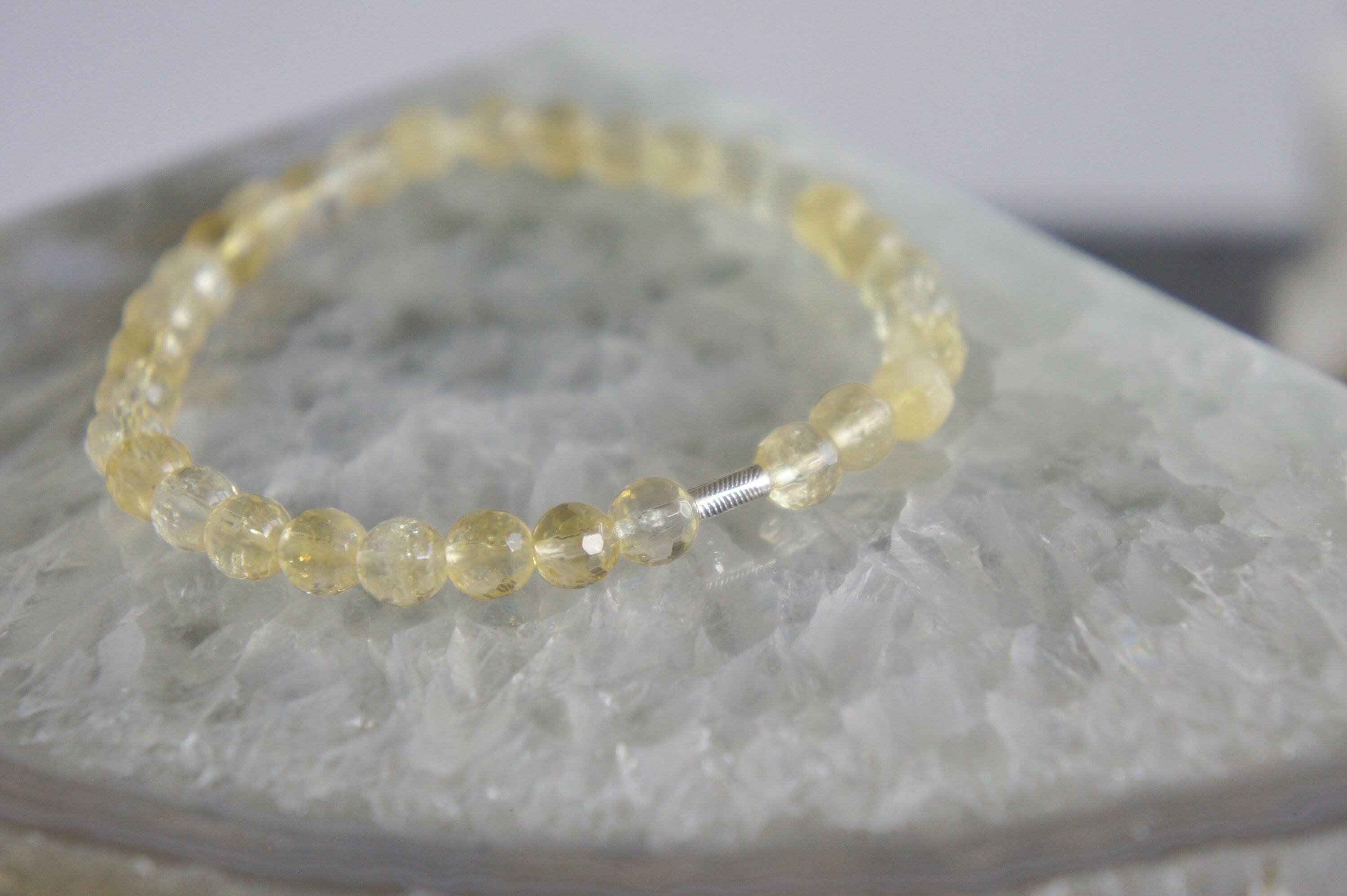 Spirit Feather Citrine Beaded Bracelet